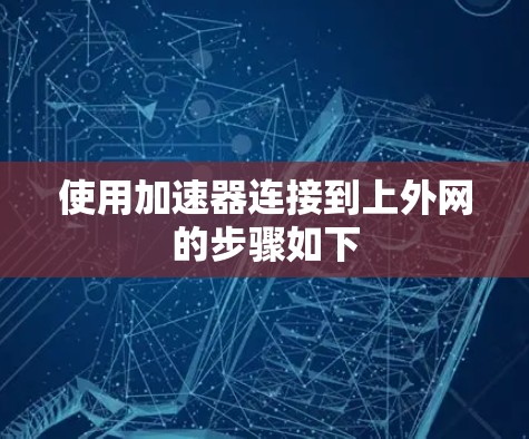 使用加速器连接到上外网的步骤如下