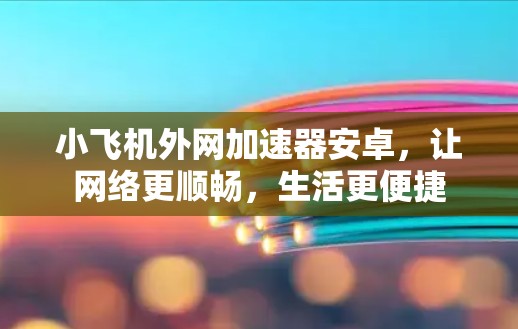 小飞机外网加速器安卓，让网络更顺畅，生活更便捷