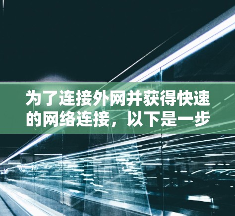 为了连接外网并获得快速的网络连接，以下是一步步的解决方案