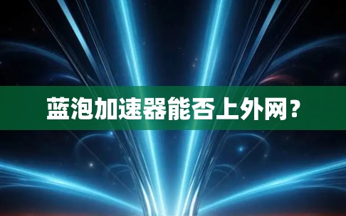 蓝泡加速器能否上外网？