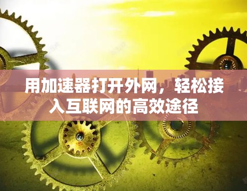 用加速器打开外网，轻松接入互联网的高效途径