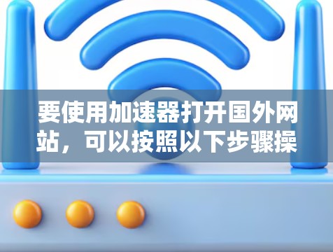 要使用加速器打开国外网站，可以按照以下步骤操作