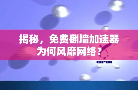 揭秘，免费翻墙加速器为何风靡网络？