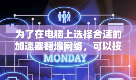 为了在电脑上选择合适的加速器翻墙网络，可以按照以下步骤进行