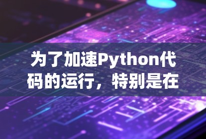 为了加速Python代码的运行，特别是在处理循环和显式循环时，可以采用以下优化方法