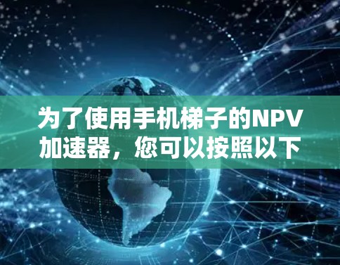为了使用手机梯子的NPV加速器，您可以按照以下步骤操作