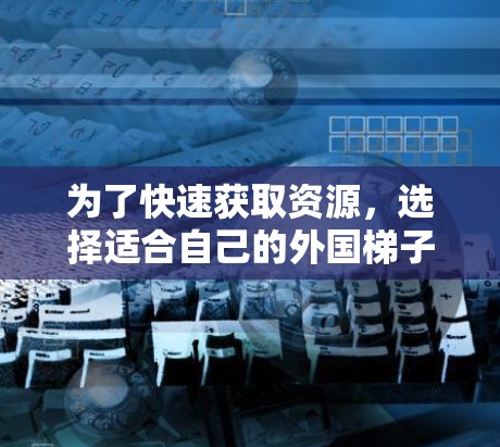 为了快速获取资源，选择适合自己的外国梯子是关键。以下是一些推荐的选择