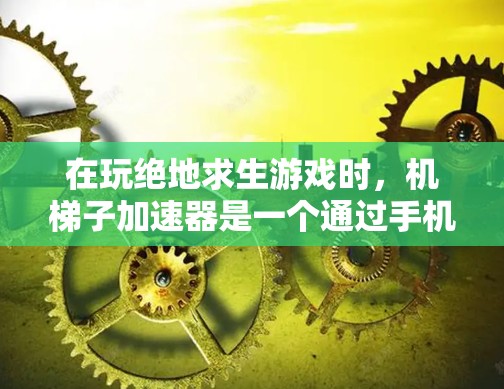 在玩绝地求生游戏时，机梯子加速器是一个通过手机屏幕录制功能制作的工具，旨在加速游戏进度。以下是对机梯子加速器的详细说明