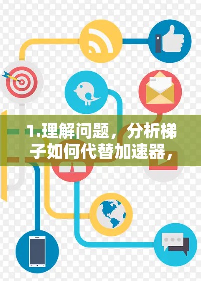 1.理解问题，分析梯子如何代替加速器，即如何帮助物体的加速，而不是直接加速物体
