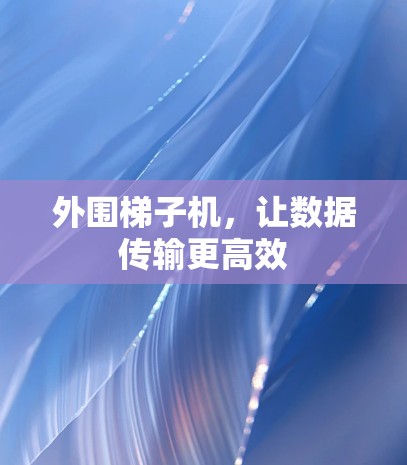 外围梯子机，让数据传输更高效
