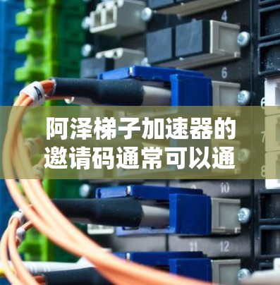 阿泽梯子加速器的邀请码通常可以通过以下方式获取
