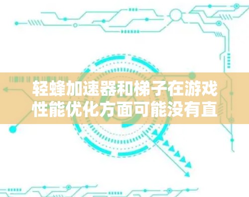 轻蜂加速器和梯子在游戏性能优化方面可能没有直接的联系，但两者都可能与游戏性能提升相关。以下是详细的分析