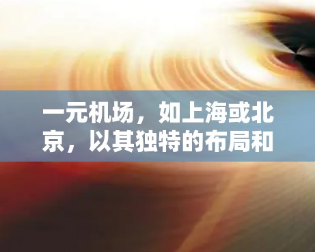 一元机场，如上海或北京，以其独特的布局和高效的服务模式闻名。这种设计往往强调便捷性和社区氛围，吸引大量游客和居民。以下是对一元机场的详细介绍