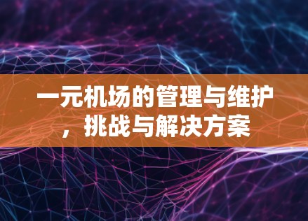 一元机场的管理与维护，挑战与解决方案