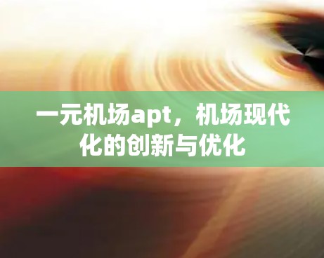一元机场apt，机场现代化的创新与优化