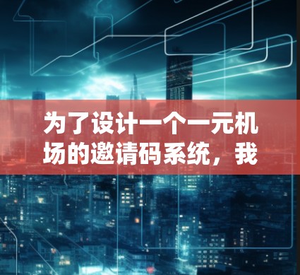 为了设计一个一元机场的邀请码系统，我们需要考虑安全性和唯一性，确保用户能够顺利注册和登录机场。以下是详细的步骤说明