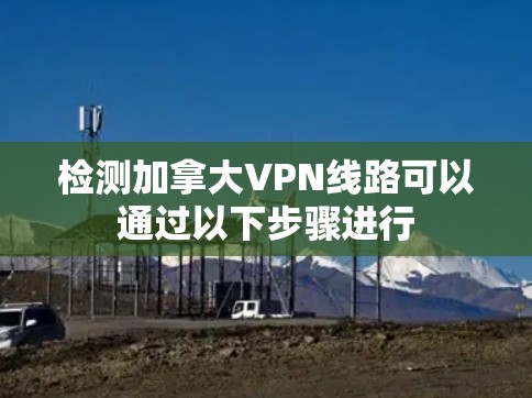 检测加拿大VPN线路可以通过以下步骤进行