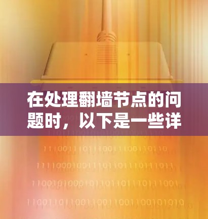 在处理翻墙节点的问题时，以下是一些详细的解决方案和建议