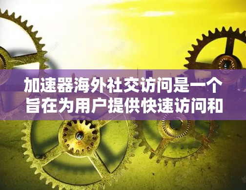 加速器海外社交访问是一个旨在为用户提供快速访问和管理海外社交平台功能的工具。以下是对该术语的详细解释