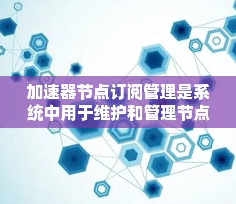加速器节点订阅管理是系统中用于维护和管理节点之间关系的流程，涉及节点订阅的定义、配置、维护和更新。以下是详细的步骤指南