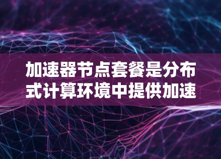 加速器节点套餐是分布式计算环境中提供加速器的软件包，旨在提升计算效率。以下是对加速器节点套餐的详细分析