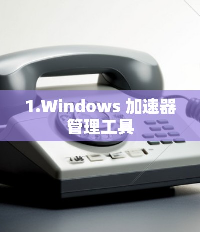 1.Windows 加速器管理工具