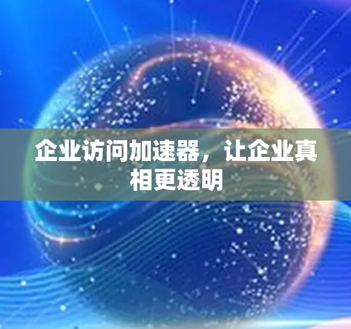 企业访问加速器，让企业真相更透明