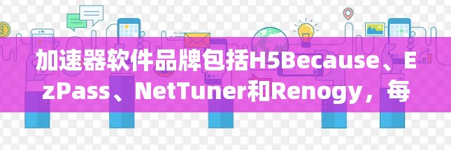 加速器软件品牌包括H5Because、EzPass、NetTuner和Renogy，每个都有其特定的功能和用户群体，根据用户需求选择合适的软件。以下是每个软件的详细介绍