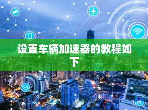 设置车辆加速器的教程如下
