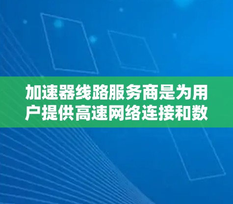 加速器线路服务商是为用户提供高速网络连接和数据传输服务的设备或软件提供商。以下是关于这些服务商的详细总结