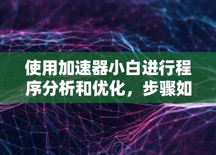 使用加速器小白进行程序分析和优化，步骤如下