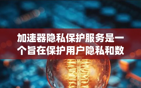 加速器隐私保护服务是一个旨在保护用户隐私和数据安全的措施，通常与技术工具加速器（如Y8或Bing）相关。以下是对该服务的详细分析