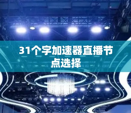 31个字加速器直播节点选择