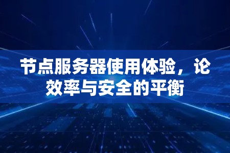 节点服务器使用体验，论效率与安全的平衡