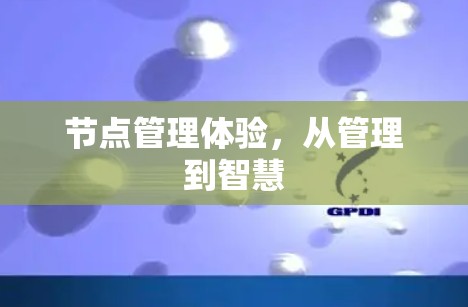 节点管理体验，从管理到智慧