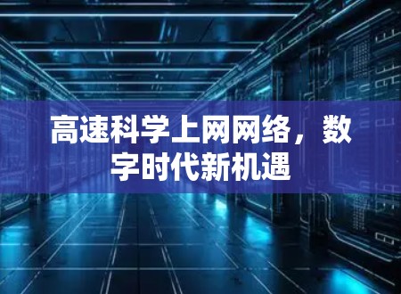 高速科学上网网络，数字时代新机遇