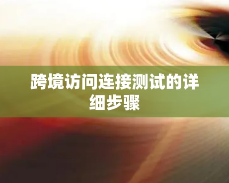 跨境访问连接测试的详细步骤