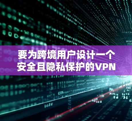 要为跨境用户设计一个安全且隐私保护的VPN方案，可以参考以下步骤和技术